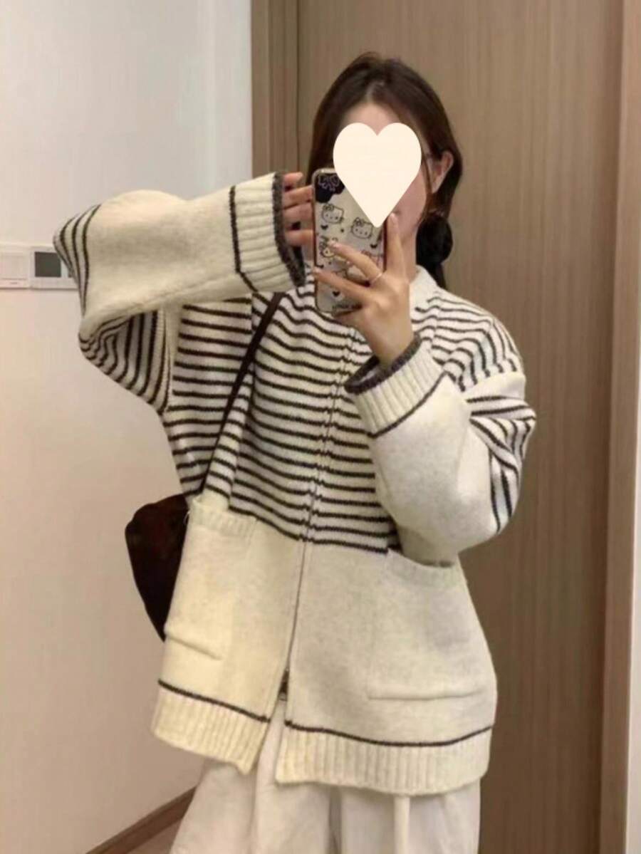 Women Sweater Bodysuits - White - View 1
