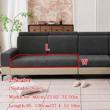 1pc Plush Jacquard Anti-Slip Sofa Seat Cushion Cover, Soft & Skin-Friendly, Pet-Proof, Elastic Sofa Slipcover, Suitable For L-Shaped Combination Sofa And 1/2/3/4 Seater Sofa, Spring/Autumn (Sold Individually)