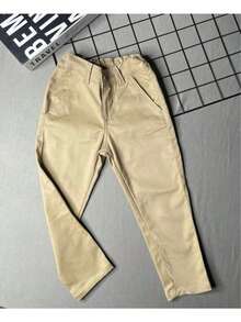 Calça Infantil Menino Esporte Fino Sarja Bolso Embutido OPLK - Caqui - Visão 1