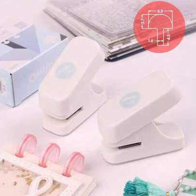 1 pieza Perforadora portátil de agujeros en forma de seta, Perforadora de tipo T, Perforadora de un solo agujero, Adecuada para manualidades de scrapbooking y cuadernos DIY