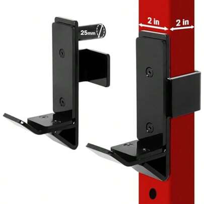 Yes4All Premium Barbell Safety Squat Bar Attachment 1000 LBS 453 Kg Capacity Squat Rack Spotter Arms 2x2 Adjustable Height