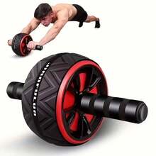 Stainless Steel Abdominal Roller Core And Chest Muscle Training Wheel - Non-Electric Home Fitness Equipment For Core Strength, Balance, And Exercise, Durable Black Design With Red Decorations, Fitness Accessories, Stylish Exercise Tool, Sturdy Structure - Black - View 7