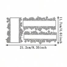 Christmas Snowflake & Flower Frame Metal Cutting Dies - Silver, DIY Scrapbooking & Card Making Template, Craft Cutting Dies For Paper Art Projects - Silver - View 2