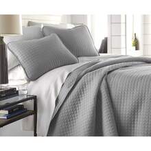 Full/Queen Quilt Bedding Set, Microfiber Quilts Queen Size, Coverlet, Stain & Pet Hair Resistant Bedding, Full Size Bedspread With 2 Pillow Shams, Bone, 2025 - 11 - 灰色 - 查看 9