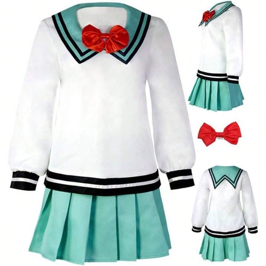 Saiki K Cosplay Costume School Uniform Suit Halloween Full Set - Phụ nữ + X-Nhỏ - Xem 1