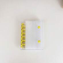Pasta Transparente Portátil de Folhas Soltas Tamanho A7, Design de Duplo Clique, Pode Ser Usada Como Bolsa de Armazenamento de Fotos e Álbum de Fotos, Adequada para Guardar Dinheiro, Organizar Planejadores, Manuais, Cadernos, Livros de Adesivos, Suprimentos de Escritório e Suprimentos Escolares. - Multicolorido - Visão 14
