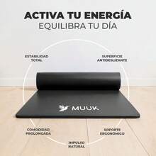MUUK FITNESS Tapete de Yoga Foamy Antideslizante 150 x 59 cm | Esterilla Ligera de 8 mm con Correa de Transporte| Almohadilla para Rodillas y Codos | Material EVA Resistente, Ligero y Cómodo | Ideal para Ejercicio en Casa, Gimnasio, Parque, Viajes, Meditación y Estiramientos