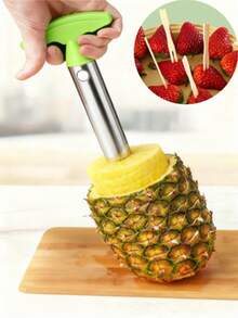 1pc Stainless Steel Pineapple Corer And Slicer, Fruit Core Removal Tool, Household Kitchen Gadget,Outdoor,Camping Kitchen Tools,A Labor-Saving Tool Suitable For Girls,Summer,Beach Party,Portable Small Tool,Random Color And Style - Multicolor - View 17