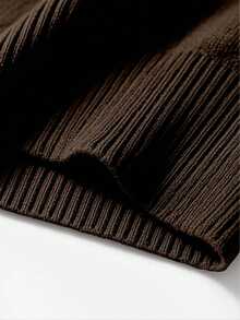 HUODA Men's Loose Thin Long Sleeve Zip-Up Cardigan, Minimalist & Fashionable - Brown - View 5