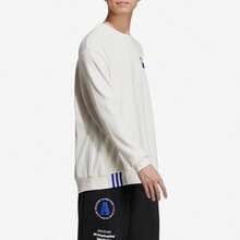 Adidas 男女通用情侣图案印花休闲套头衫 - 白色 - 查看 3