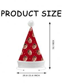 1pc Customized Santa Claus Hat, Customized Christmas Hat, Create Your Own Christmas Hat, Holiday Celebration - Polyester Material, Christmas, Halloween, Thanksgiving, New Year Holiday Design - Multicolor - View 14
