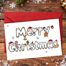 1pc Funny Christmas Card - Sassy Cat With Santa Hat & "He Wouldn't!" Text - Perfect Gift For Cat Lovers, Colleagues - Paper Material Holiday Card, Australian Christmas Greeting Card, Christmas Card Funny, Christma Card With Envelope, Christmas Animal - Multicolor - View 2
