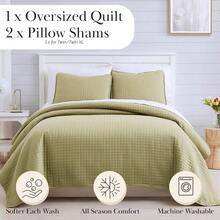 Full/Queen Quilt Bedding Set, Microfiber Quilts Queen Size, Coverlet, Stain & Pet Hair Resistant Bedding, Full Size Bedspread With 2 Pillow Shams, Bone, 2025 - 24 - 灰褐色 - 查看 7