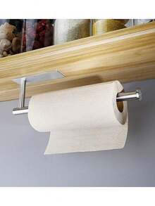 1 Stück Edelstahl Küchenhandtuchrollenhalter, Wandmontierter Papierhandtuchhalter, Bohren nicht erforderlich