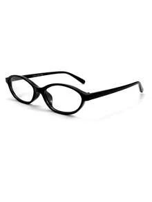 1pc Oval Fashion Glasses Frame Transparent Glasses Retro Versatile Women's Glasses Clear Glasses Suitable For Daily Commuting, Learning, Writing, Wearing Street Photography, Vacation Travel, Summer Beach Accessories, Summer Exquisite Accessories, Back To School Dressing - màu đen - Xem 8