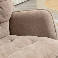 HOMCOM Rocking Chair, Rocking Chair, Armchair, Relaxing Chair With Chenille Look, Rocking Chair With A Load Capacity Of 120 Kg For Bedroom, Living Room, Brown On Site - 1 - View 4