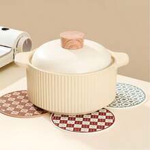 1 st. retropläd värmebeständig bordsunderlägg, grytlapp, underlägg, halkfri bordsmatta, lämplig för matbord, kök, skrivbord - Multifärgad - Visa 5