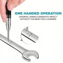 3件套可调节弹簧式金属自动中心冲工具套装 - 高碳钢材质，防滑，精密冲孔，合金钢材质，适用于木工、标记、DIY项目/专业用途、工匠和业余爱好者 - 彩色 - 查看 3