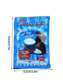1pc/4pcs Bagged Artificial Snow Powder, Water-Activated Expanding Fake Snow, Snowflake Christmas Snow Powder, Realistic Artificial Snow Powder, 50g/100g/300g Dry Snowflakes, Reusable, Suitable For Multiple Scenes, Photography, Party, Random Packaging Color, Dry Snowflakes For Gift Box Filler - Multicolor - View 12