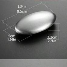 1个不锈钢皂，除臭家居用品，大号椭圆形金属除臭洗手皂