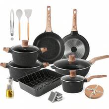 Set da cucina - Pentole nere + teglia da forno - Visualizzare 9