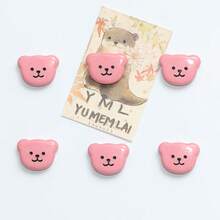 6 buc/set magneți de frigider cu ursuleți drăguți, autocolante pentru tablă albă cu ursuleți roz, decor pentru casă și bucătărie