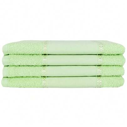 Kit 12 Toalhas de Lavabo Arteira Ponto Russo Para Bordado 100% Algodão 30x50