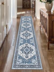 Faux Cashmere Area Rugs For Bedroom, Bohemian Style, Cool Rugs Living Room, 1 Count Home Decor Carpet, Washable Runner Rug, Mat Home Decor For Kitchen, Bathroom, Dining, Fluffy And Simple, Create A Unique, Niche, And Cozy Vibe - Blue - View 18