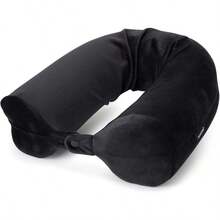 Free Form Travel Pillow - Lightweight Flexible Memory Foam Travel Neck Pillow For Sleeping Car Airplane And Travel Support Size: One Size Black Gift - 黑色 - 查看 2