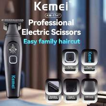 Kemei Juego de cortapelos para hombres 2 en 1 - Kit de herramientas de aseo recargable por USB, cortadora de cabello profesional, recortadora y afeitadora de barba para hombres, uso de barbería, juego de herramientas de corte de cabello en casa, regalo para hombres, regalo del Día del Padre - Negro - Ver 7