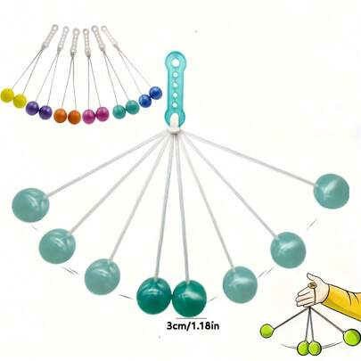 (Random Color) Interactive Collision Ball, Retro Nostalgic Hand-Cranked Rotating Ball, Outdoor Pull Ball, Stress Relief Ball, Portable, Suitable For Sports, Festivals, Birthdays, Indoor/Outdoor Entertainment, Desktop Decor, Nostalgic Ball Gift, Gift For Boyfriend/Girlfriend, Parents, Friends, Coworkers, Travelers, Home/Office Workers