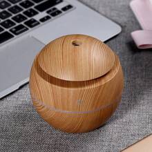 Difusor Aromaterapia Usb Humidificador Portatil Purificador Para Aceites Esenciales Ambiental Capsula De Agua Spa, Dormitorio, Oficina, Hogar Acabado Tipo Madera (Ocre) - Multicolor - Ver 7