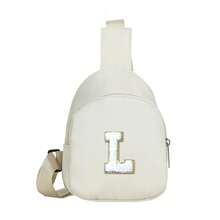 Fashionable Embroidered Letter Nylon Crossbody Bag, Unisex Minimalist Versatile Chest Bag - A - View 11