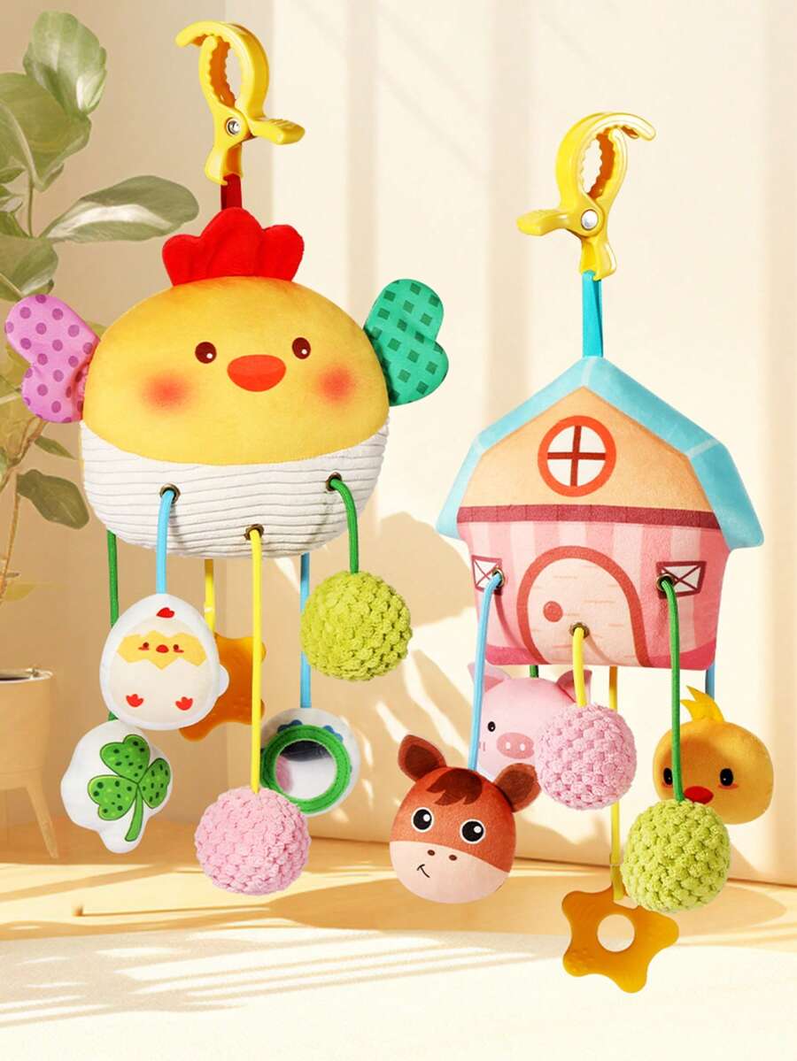 Mainan Bayi, Mainan Kerincingan Boneka untuk Bayi, Dekorasi Gantung untuk Ranjang Bayi/Kereta Dorong, Cocok untuk Bayi Laki-laki dan Perempuan Usia 0-6-12 Bulan