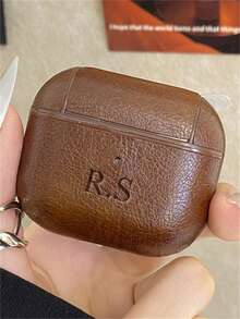 [Customized]Personalized Custom Luxury Name Letter Customized Cover Compatible With 1 2 3 4 Pro 2 Pro 3 Lychee Pattern TPU Earphone Case