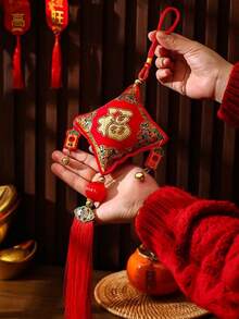 1 pingente decorativo em estilo chinês, decoração para clima festivo, campainha pequena, campainha para sala de estar, pingente de carpa koi - Multicolorido - Ver 4