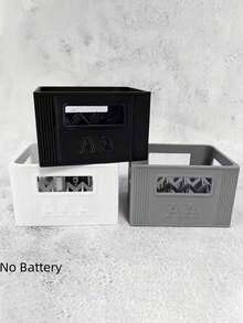 AAA/AA Battery Storage Box - High Capacity, 30/20 Slots, Durable Plastic Material, Battery Organizer, Decorative Battery Rack, Stackable Design - Batteries Not Included - Battery Holder - Multicolor - View 6