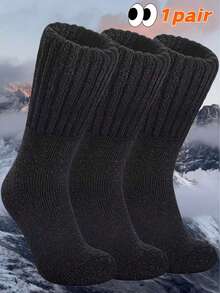 1/3/5/10 Paar Herren Extra Dicke Aufgerüstete Thermische Winter Socken Set - Bequem Weich Warme Fleece Socken Weihnachtsgeschenk für Papa, Unisex, Geeignet für Kaltes Wetter, Dunkelgraue Winter Socken, Dick & Warm Feuchtigkeitsableitend Lässig Socken, Geeignet für Ganzjährige Nutzung, Kuschelige Socken