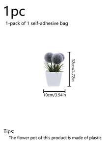 1pc/6pcs Artificial Mini Succulent Potted Plants, Suitable For Home Table Centerpiece, Office Bookshelf Windowsill, Wedding Party Decor