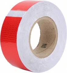 Cinta Reflectante Al Aire Libre Rojo Blanco Impermeable Autoadhesivo  Reflector de PrecaucióN Conspicuidad Punto Cinta Para Coches Remolques - 1 - Ver 7