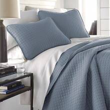 Full/Queen Quilt Bedding Set, Microfiber Quilts Queen Size, Coverlet, Stain & Pet Hair Resistant Bedding, Full Size Bedspread With 2 Pillow Shams, Bone, 2025 - 20 - Slate Blue - 查看 11