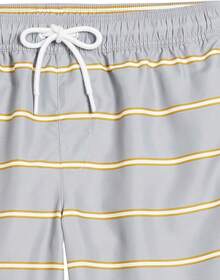 Essentials - Bañador de Secado rápido para Hombre - Gris/Rayas - Ver 7