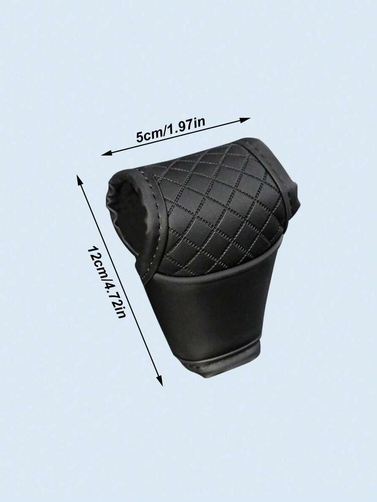 1Pc Universal Car Shifter Cover – Premium Leather Manual And Automatic Transmission Gear Shift Cover, Breathable Sweat-Wicking Fabric, Elastic Hook And Loop Opening, Easy To Install Non-Slip Dust-Proof Design, Upgrades Car Interior Look, Leather Shifter Cover, Car Interior Accessories - Multicolor - View 7