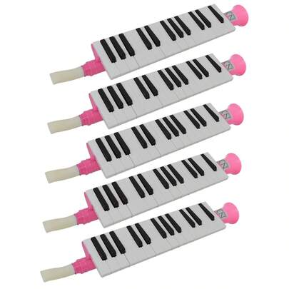 Kit 5 Escaletas Melódica 27 Teclas Rosa New York