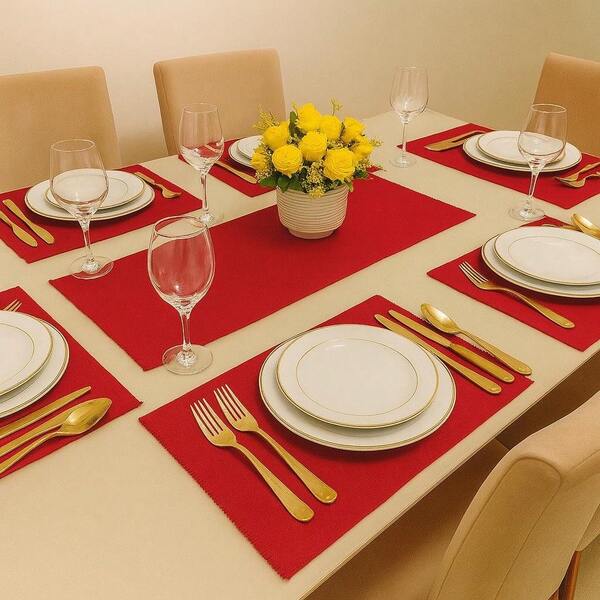 Jogo Americano 7 peças Feito em Tear Decoração Imperdível