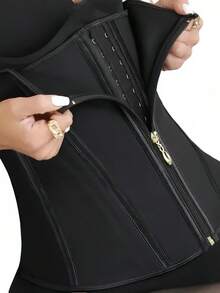 1pc Waist Trainer Belt With Zipper Girdle High Compression Body Shaper Waistband Faja For Women Underbust Corset Latex Waist Cincher - 多色2 - 查看 7