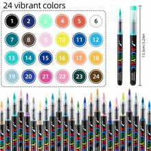 12/24/36 قلم تحديد؛ أقلام تحديد سائلة برؤوس أكريليك، لا تحتاج إلى الضغط، ألوان متنوعة، مناسبة للطلاب والفن والرسم والجرافيتي. مثالية للطلاب والمعلمين ومستلزمات المكتب، هدايا أدوات القرطاسية لعيد الحب/عيد الميلاد/مستلزمات المدرسة