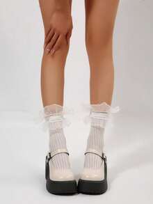 2025 New Women's Fashion Elegant Waterproof Platform Wedge Buckle Pumps - Beige - View 3