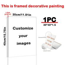 1pc Customized Canvas Art, Frameless Poster, Indoor Framed Canvas Art, Family Gift, Valentine's Day Decor, Valentine's Day Souvenir, Suitable For New Year Gift, Wedding, Birthday, Valentine's Day, Mother's Day, Father's Day, Party, Anniversary, Room Decor, Home Decor, Customizable, Personalized, Ideal Gift For Him/Her, Boyfriend, Girlfriend, Family, Mom, Dad, Couple, Friends, Pets - Multicolor - View 15