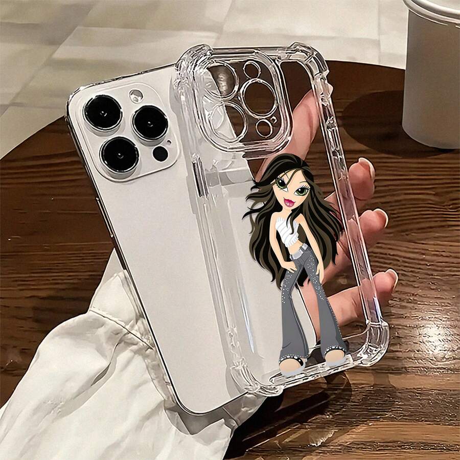 Funda elegante con diseño de personaje, compatible con teléfonos , 17, 16 Pro Max, 15 Pro Max, 13 y 12. Fabricada en TPU, ofrece protección contra golpes y caídas. Un regalo ideal para familiares, amigos, parejas y para Halloween. - transparente - Ver 1